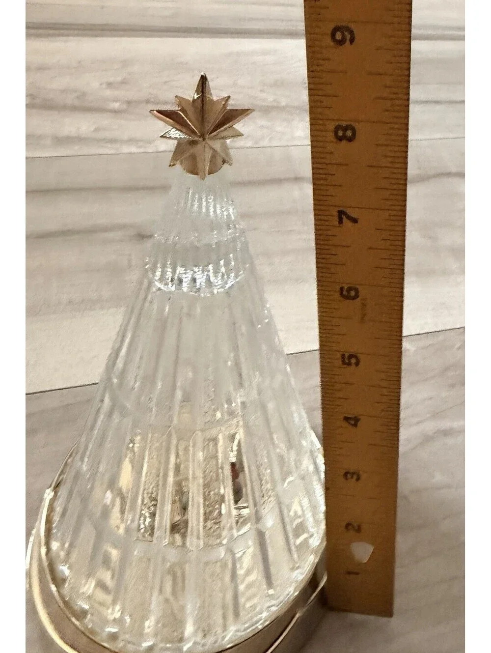 Vintage Light Up 24% Fine Lead Elegant Crystal Holiday Christmas Tree Beautiful!